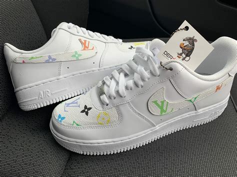 white and rainbow louis vuitton air force|air force 1 lv white.